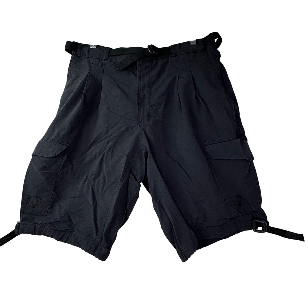 Pearl Izumi Cycling Cargo Shorts Mens XL Black Ripstop Lined Gorpcore Utility